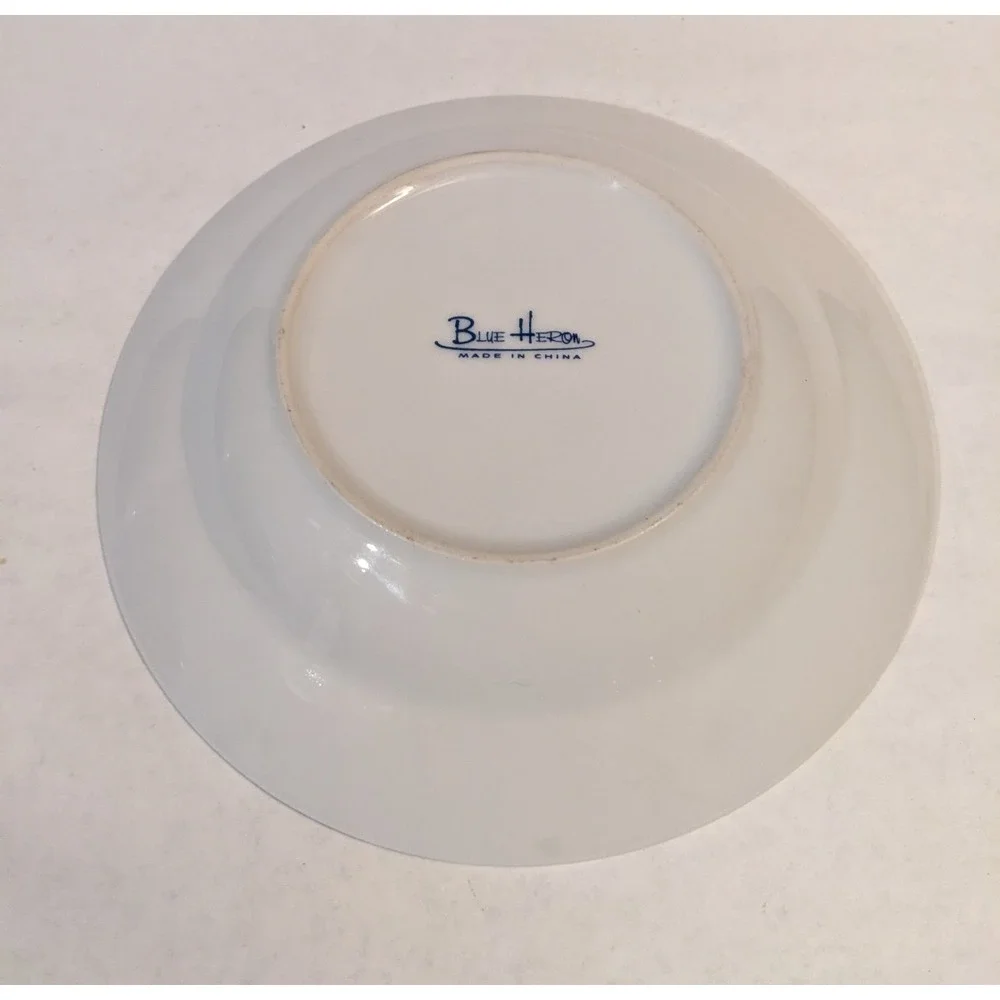 Vtg Blue Heron Soup/Salad Bowl 8